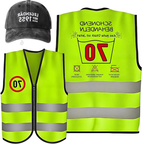 Feestelijke Set - Accessoires Set - Verjaardag Vieren - Reflecterende Strepen - One Size - Groen