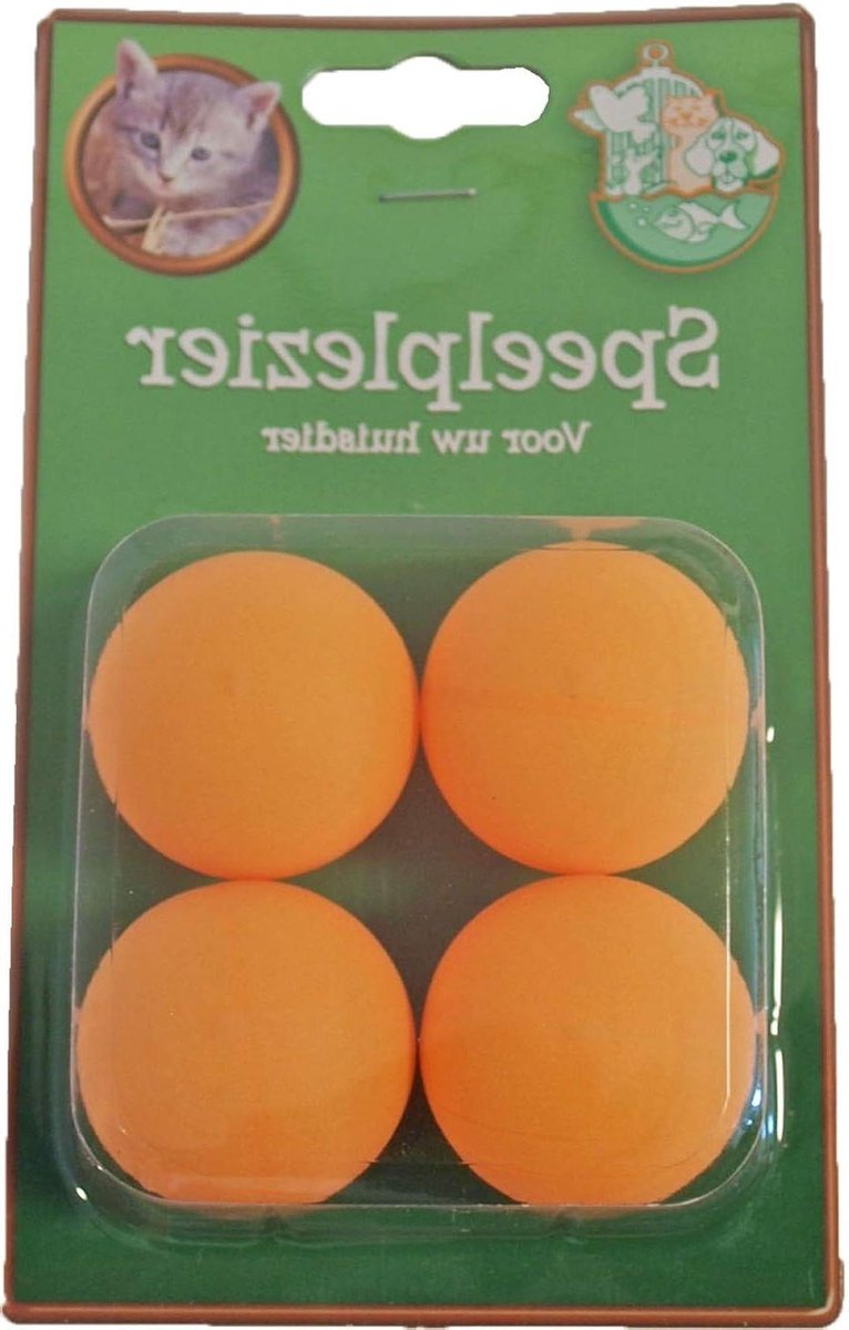 Tafeltennisballen - Ping Pong Ballen - Katten Speelgoed - Leuk Ontwerp - 4 stuks - Wit