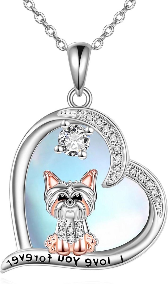 Hondenketting Zilver - Hond Sieraad - Cadeau Idee - Sterling Zilver - 7.5 cm - Zilver