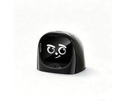 Interactieve AI-spraakrobot voor auto en bureau, compatibel met magnetische houder, slim chatdisplay met emotiescherm, draagbare interactieve gadget voor thuis en onderweg (zwart)