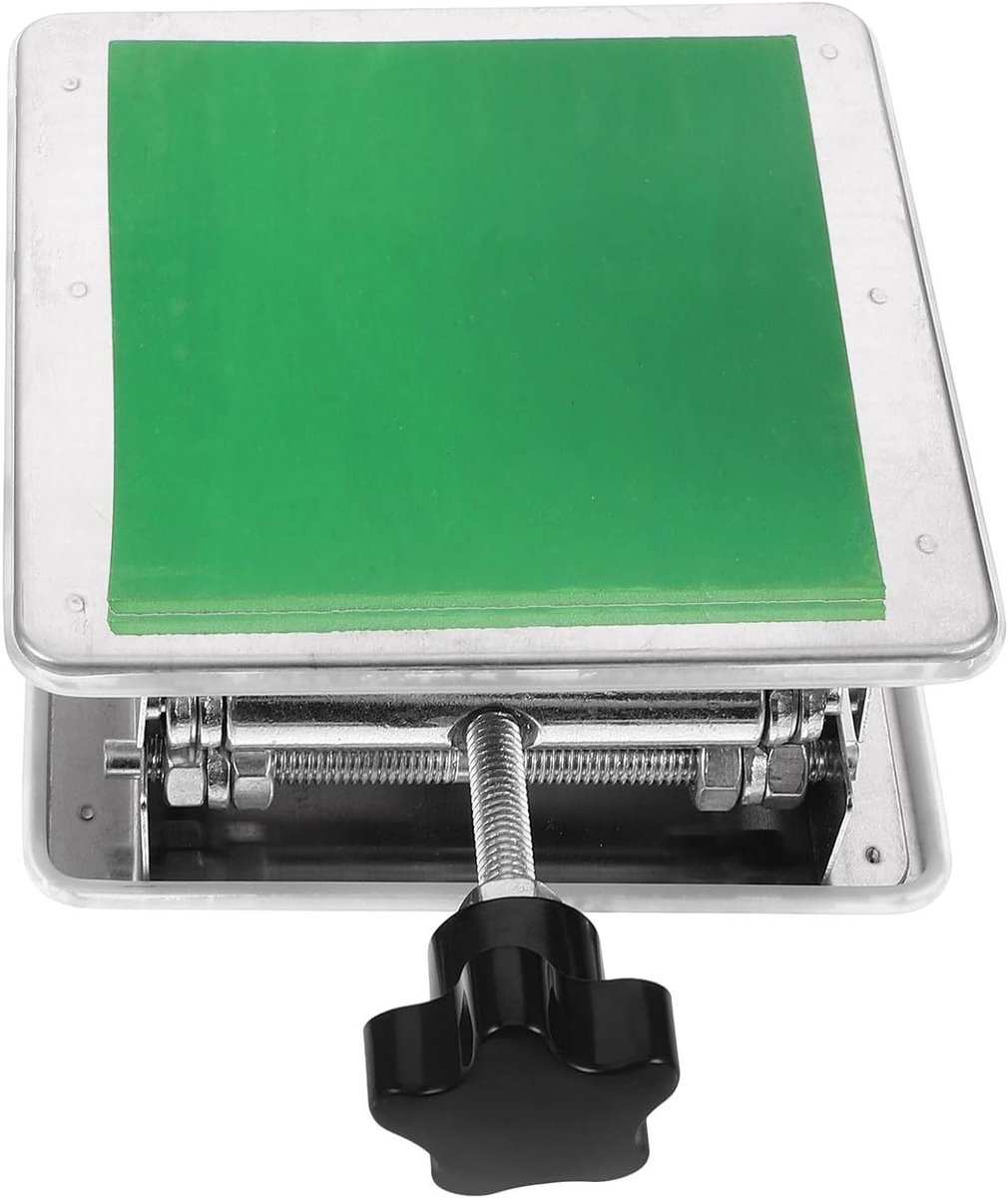 Verstelbaar Hefplatform - Lab Lift Tafel - Laboratorium Werk - Roestvrij Staal - 10x10 cm - Zilver