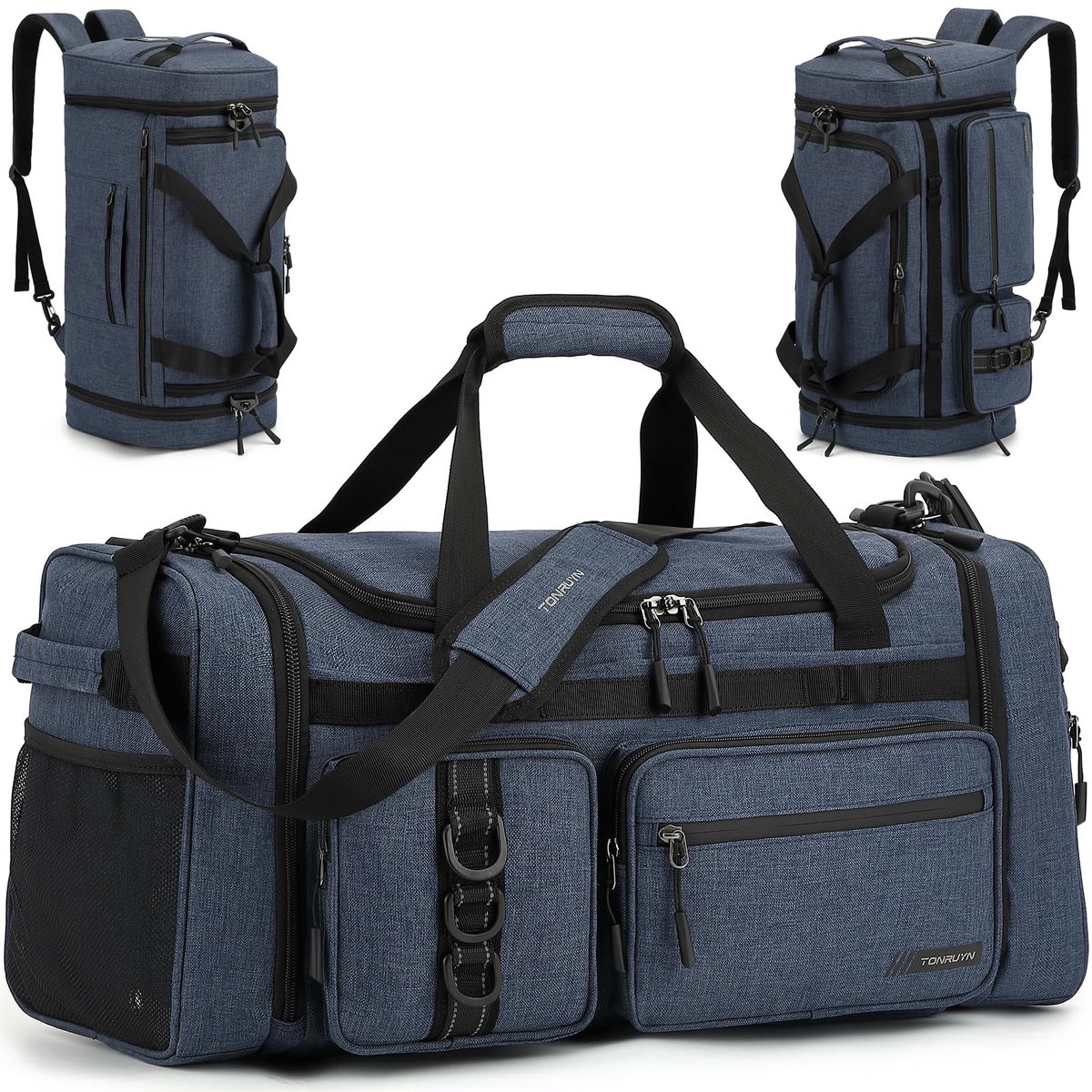 SnelShoppen - Ruime Reistas voor Mannen en Vrouwen met Schoenenvak, Blauw, 24.5 inch, Ideaal voor Reizen, Weekendjes Weg, Sport en Meer