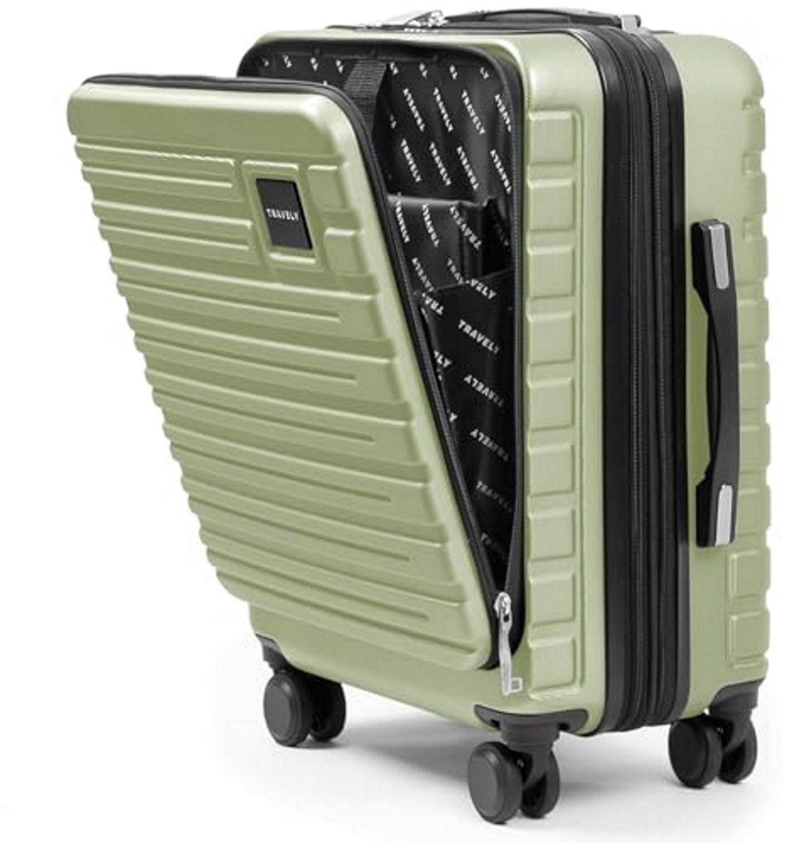 SnelShoppen - Handbagage 55x40x23cm - Expandable Trolley Koffer met TSA-slot en Zachte Wielen - Ideaal voor Lufthansa, Eurowings en Meer - 41-50L Capa