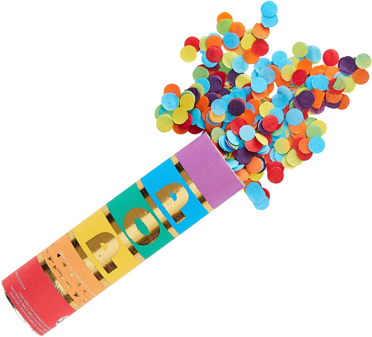 GingerRay - Mini Cannon Shooters - Confetti Kanon - Regenboog 2 stuks