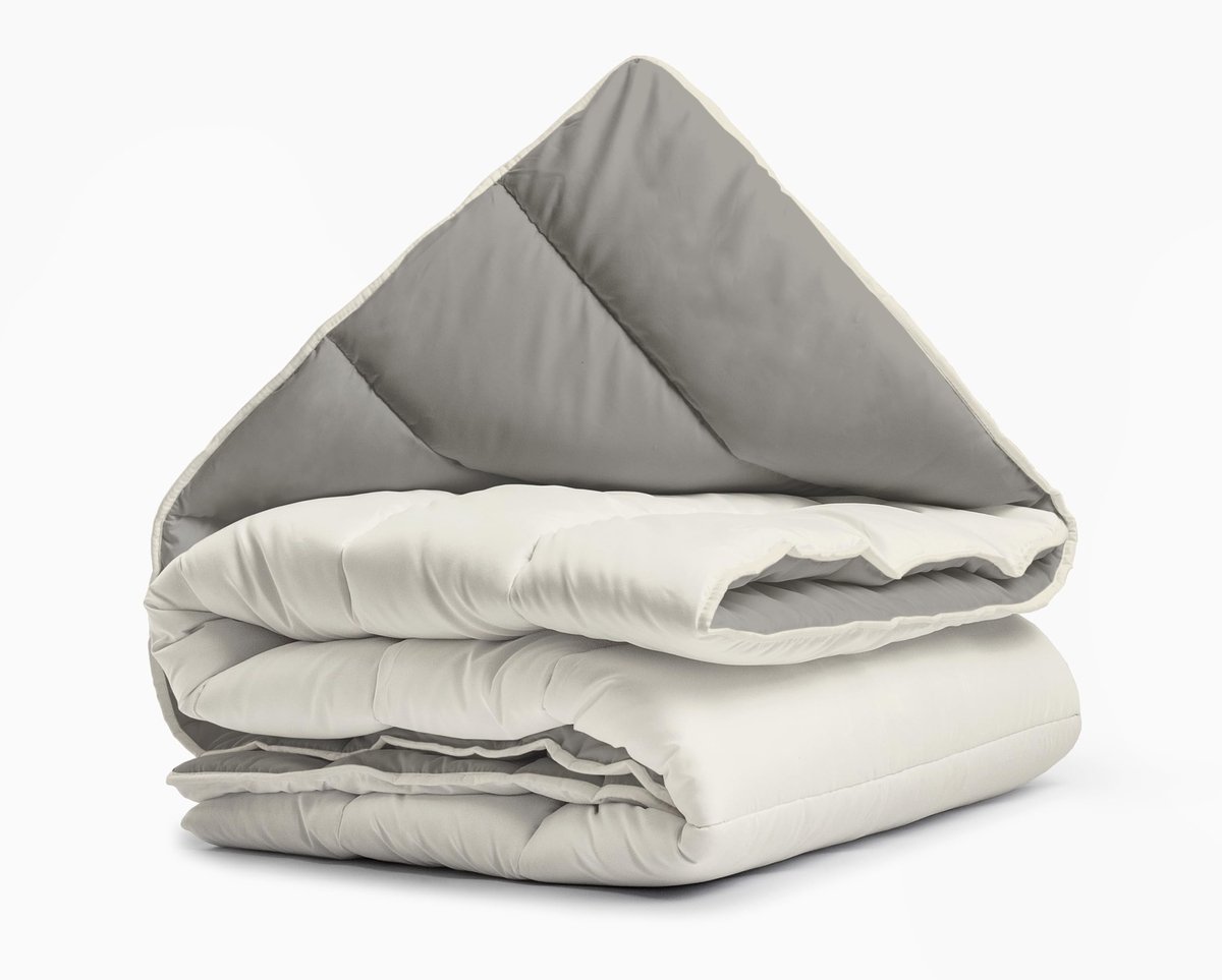 SnelShoppen - Dekbed zonder Overtrek - Creme/Kaki - Tweepersoons 240 x 200 cm - Wasbaar - Inclusief Kussenslopen voor Comfortabele Slaap