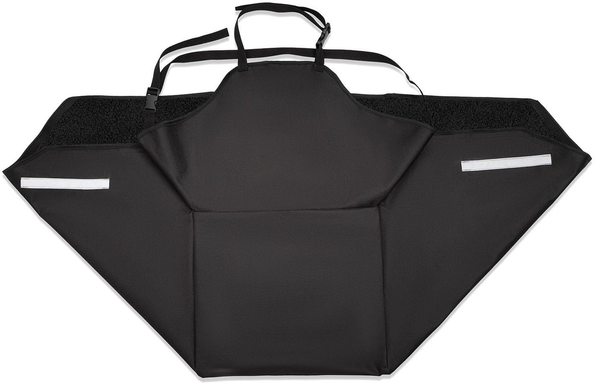 SnelShoppen - Thermische Beenbescherming met Fleece voor Scooters en Motoren, Koude- en Regenbescherming, Weerbestendig, Universele Beendeken, Zwart [