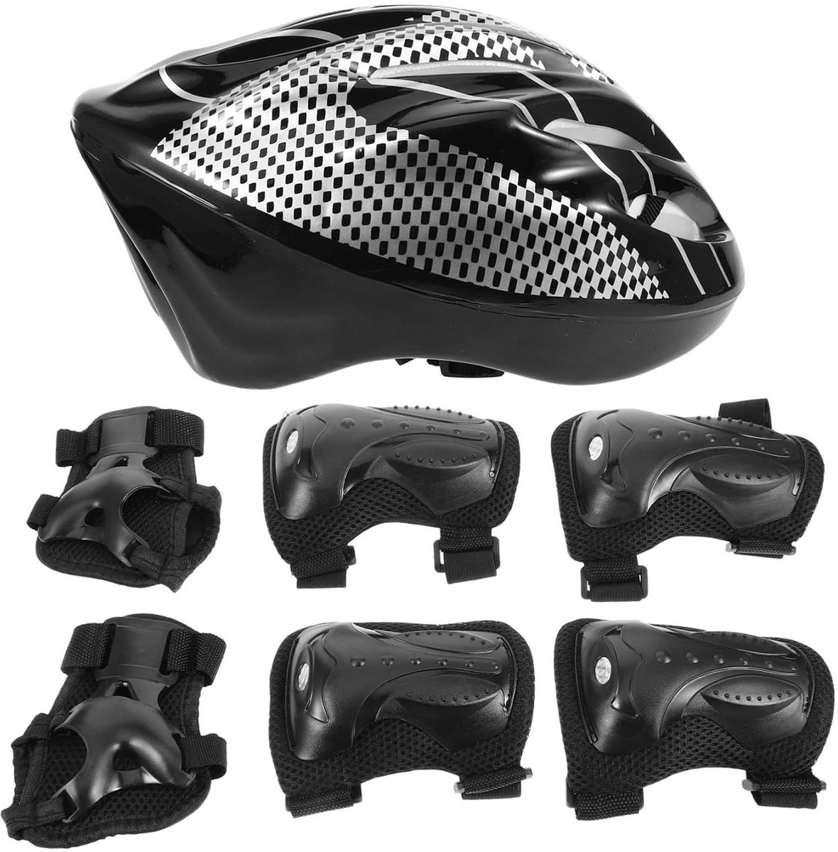 Sport Beschermingsset - Valbescherming Set - Veilig Sporten - Ademend Materiaal - 24 x 21 x 11 cm - Zwart