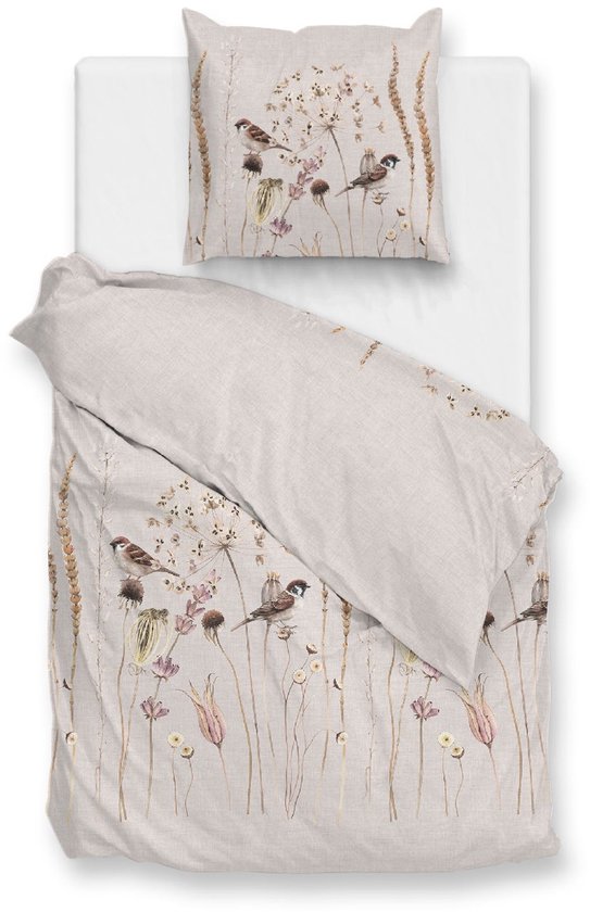 Zohome Dekbedovertrek Terassaco - Bedlinnen met Takken print - 240x220 - Beige - Dekbedhoes van 100% Katoen van Zohome — afbeelding 4