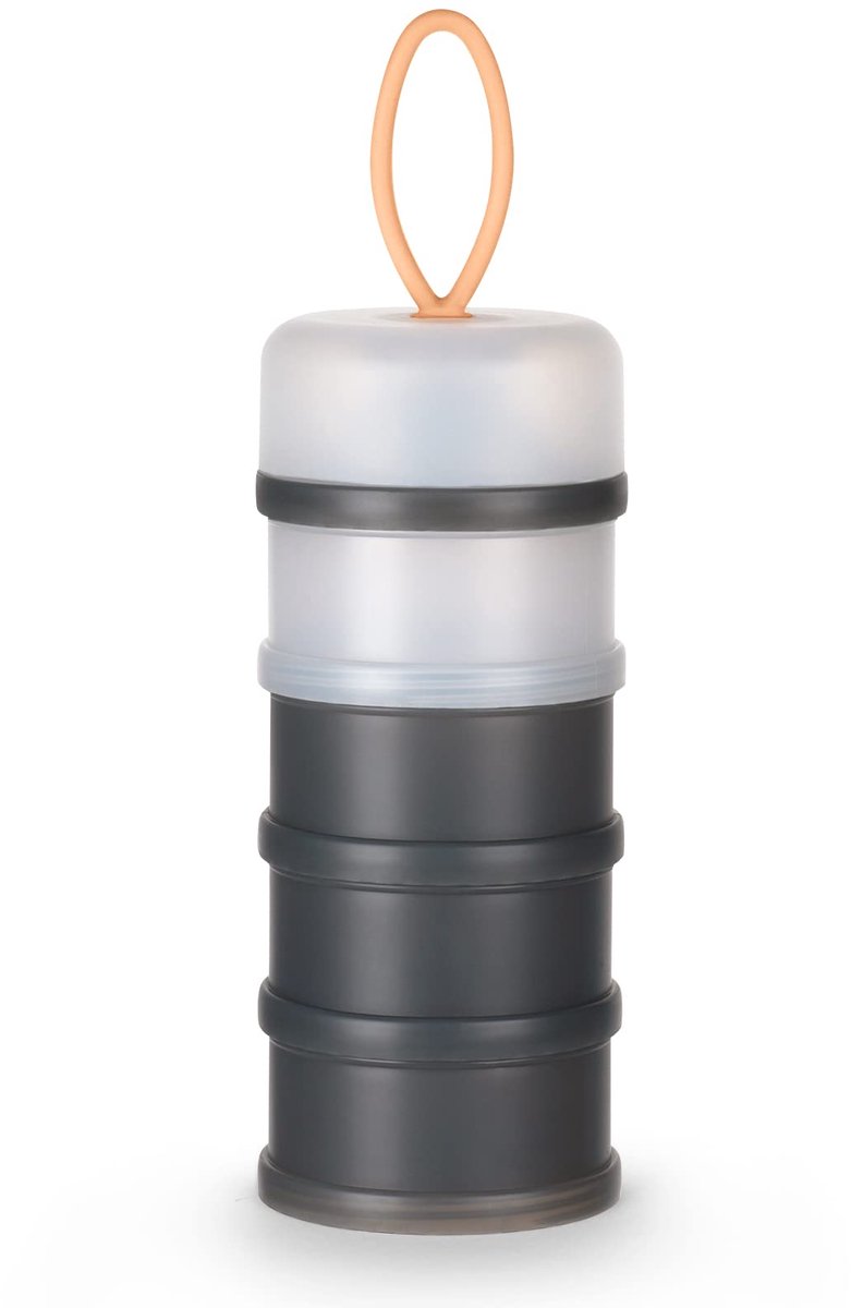 Dailygoods - Baby Melkpoeder Dispenser - 4 Laags, 120ml Per Laag, Grijs