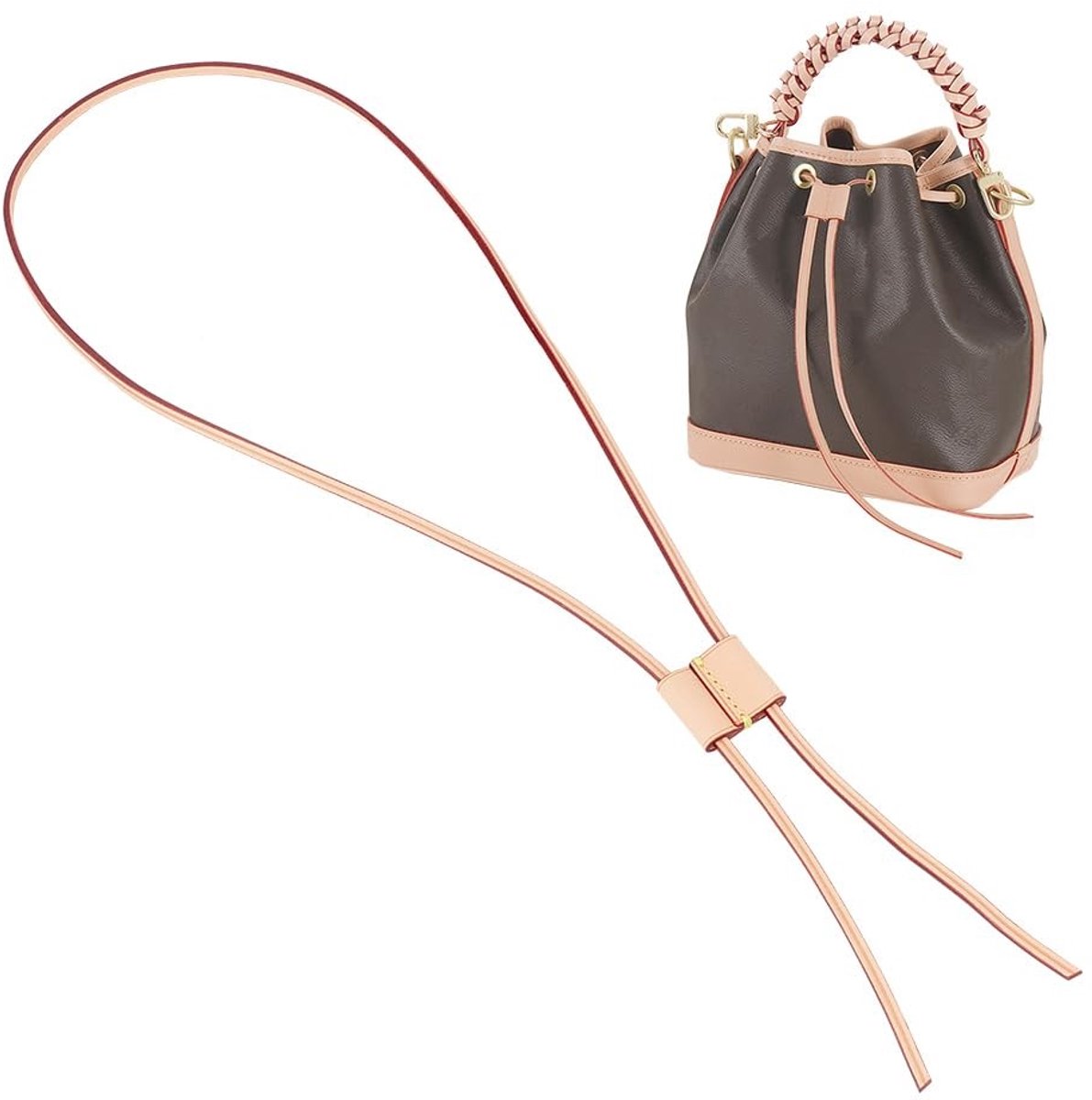 Dailygoods - PU Leren Koord voor Noe Emmer Tas - Stijlvolle en Duurzame Schouderband