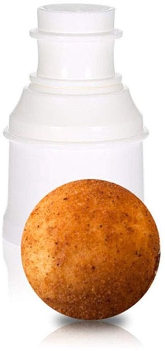 Gehaktballet-arancini-maker - Gevulde gehaktballenvorm - Kunststof keukengerei - Wit - Rijstballenvorm - Handig voor thuis en restaurants...