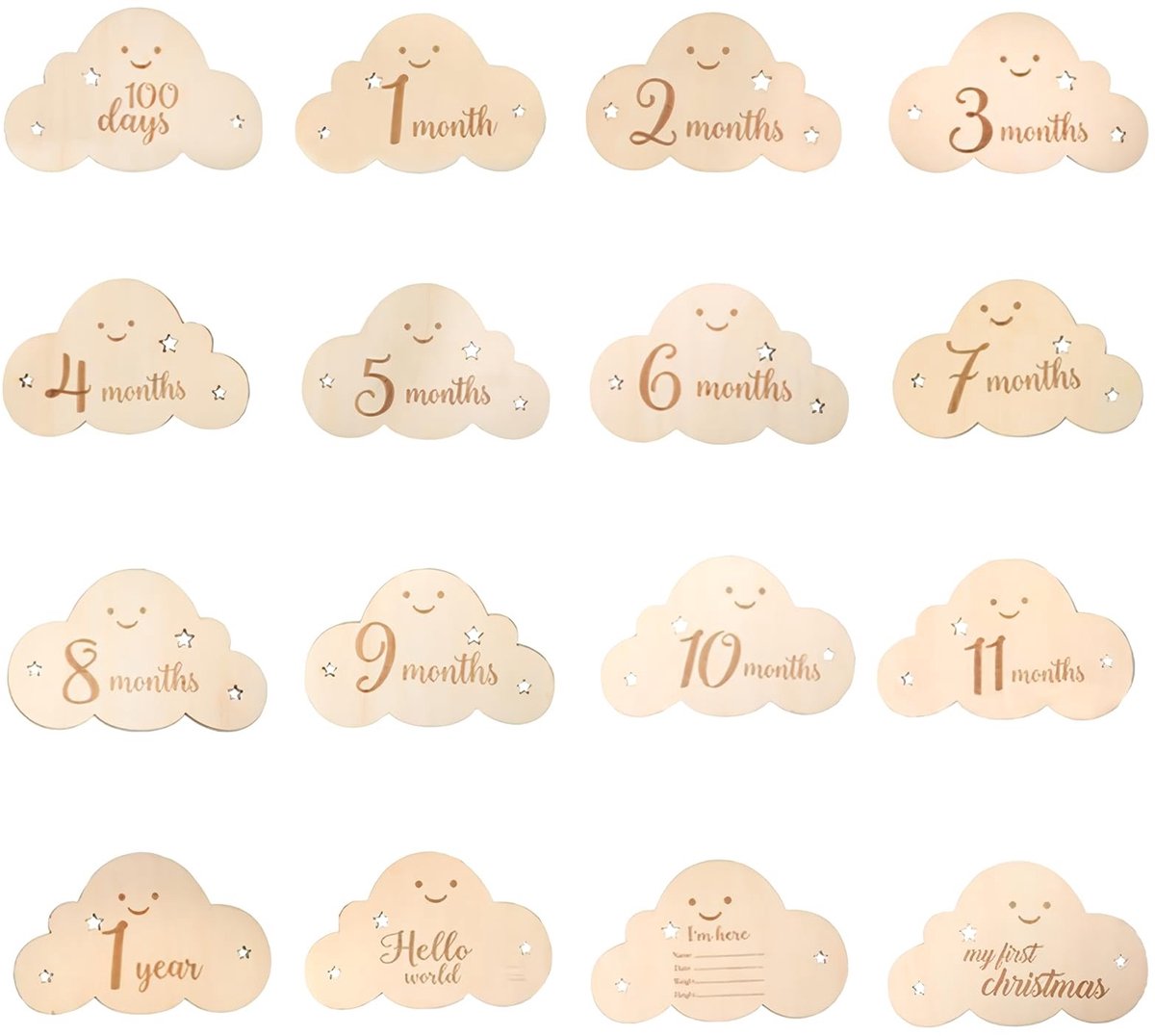 Dailygoods - Mijlpaalkaarten voor Kinderen - 8 Kaarten voor Unieke Herinneringen