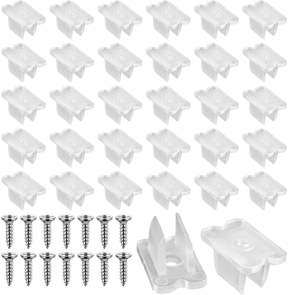 Dailygoods - 80 stuks waterdichte ledstriphouders met schroeven voor 5-6 mm ledstrips