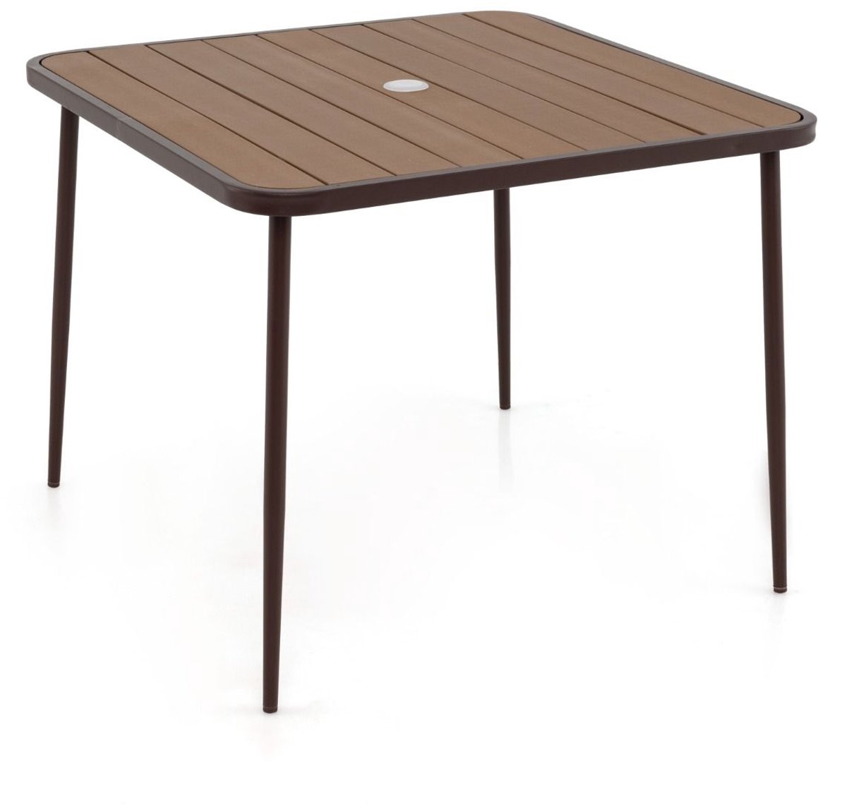 SureDeal® - Tuinmeubel - Delige Tuinmeubelset Rotan - Kussens - Vierkante Tafel - Parasolg