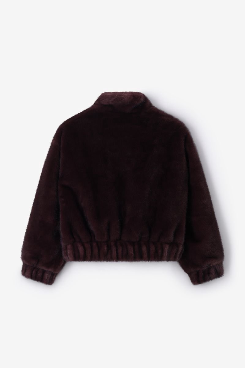 Sissy-Boy - Donkerbruine faux fur jas