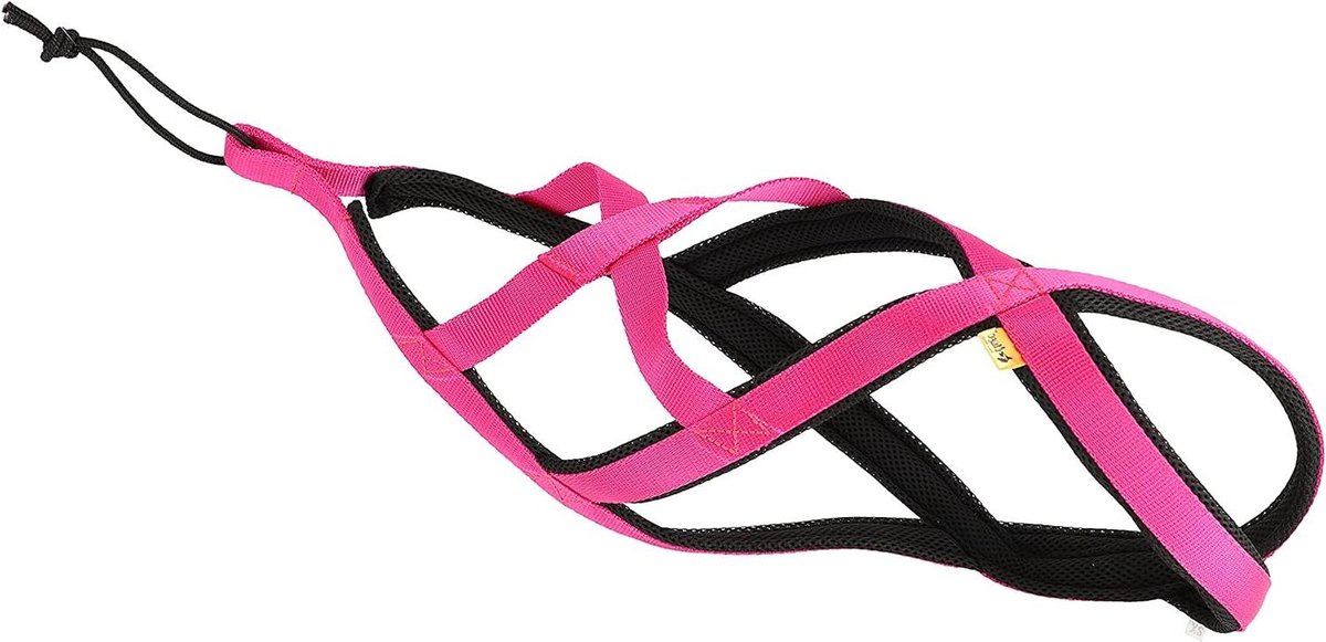 Hondentuigje SLED - Harnas Canicross Bikejöring - Outdoor Training - Zachte Bekleding - M Hals 50cm Rug 60cm - Roze