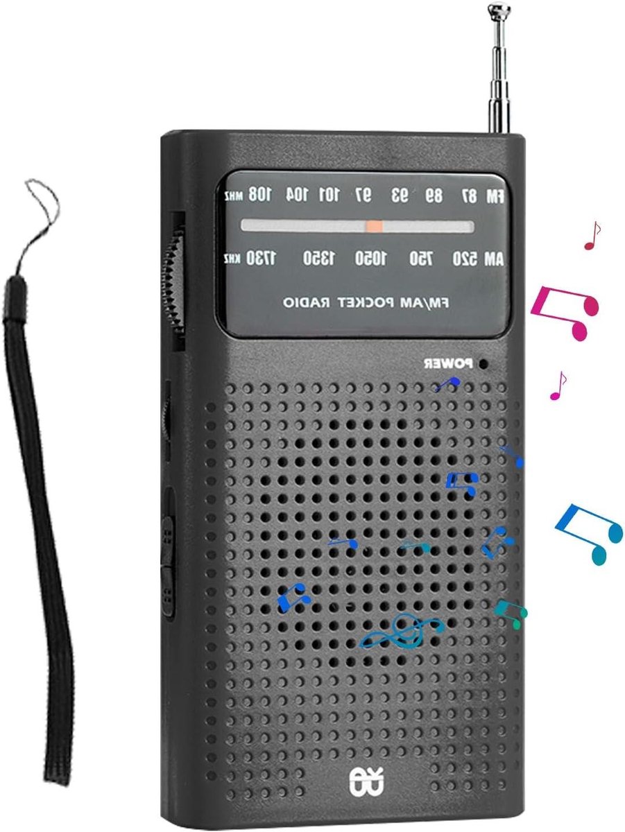 Draagbare AM FM Radio - Zakradio Luisterapparaat - Muziek Luisteren Onderweg - Verbeterde Signaalgevoeligheid
