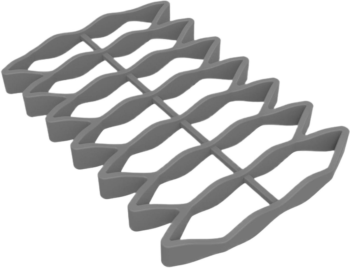 Rond Koelrek Bakrek Oven Gelijkmatig Koken Verbeterde Luchtcirculatie 23 x 15.6 x 2 cm Grijs
