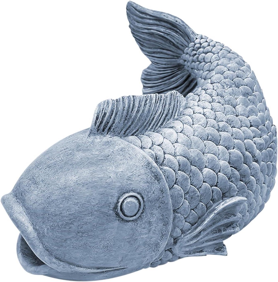 Regenwater Afvoer - Waterblok Vis Sculptuur - Tuin Drainage - Artistiek Ontwerp - 27 x 22 x 21 cm - Meerkleurig