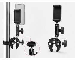 Super Clamp statiefklem - 360° Draaibaar - Multifunctioneel - Zwart