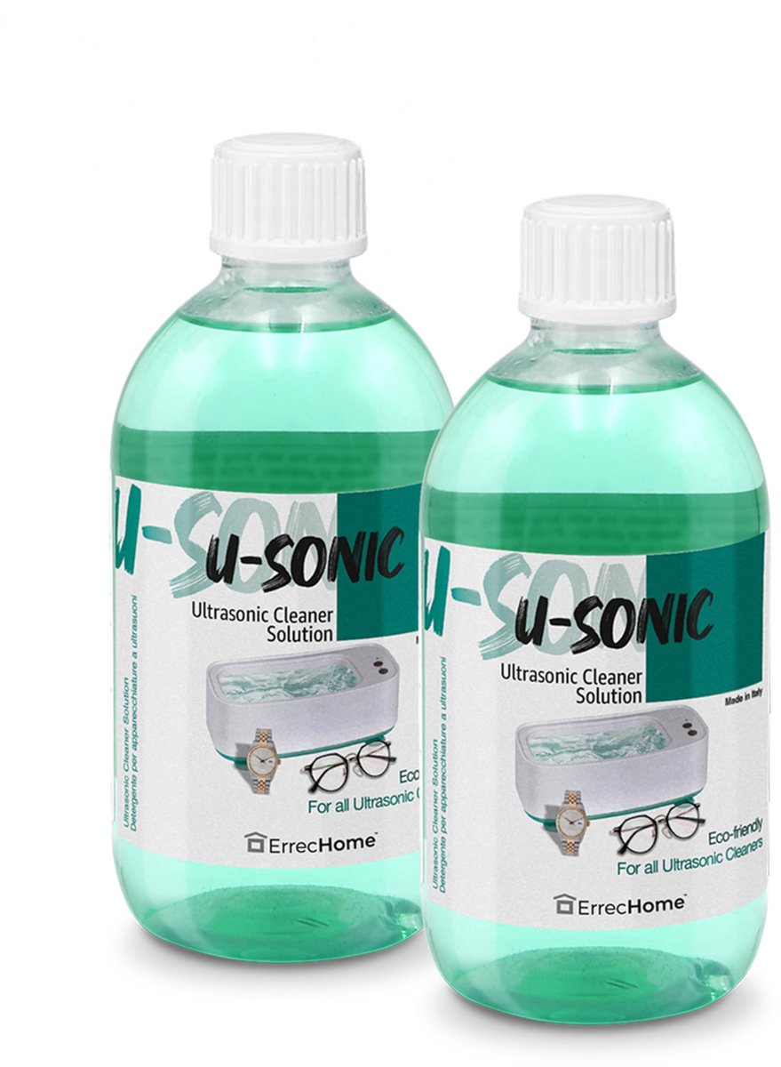 SnelShoppen - Ultrasonic Cleaner Oplossing 500ml - Effectieve en Zachte Formulering voor Sieraden, Brillen, Dentures, Kleine Accessoires - Concentrate