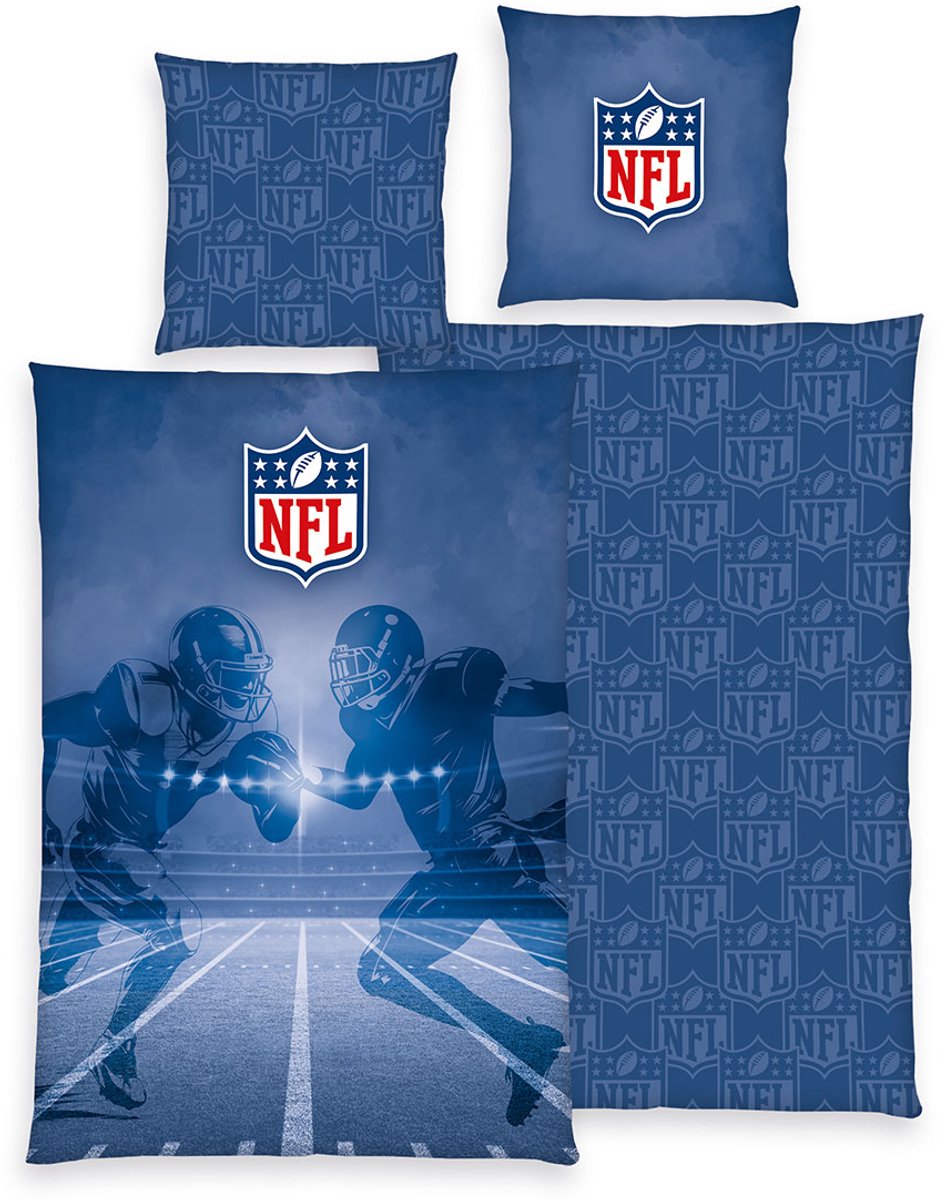 Dekbedovertrek NFL Blauw 135x200 cm incl 1 sloop 80x80 cm