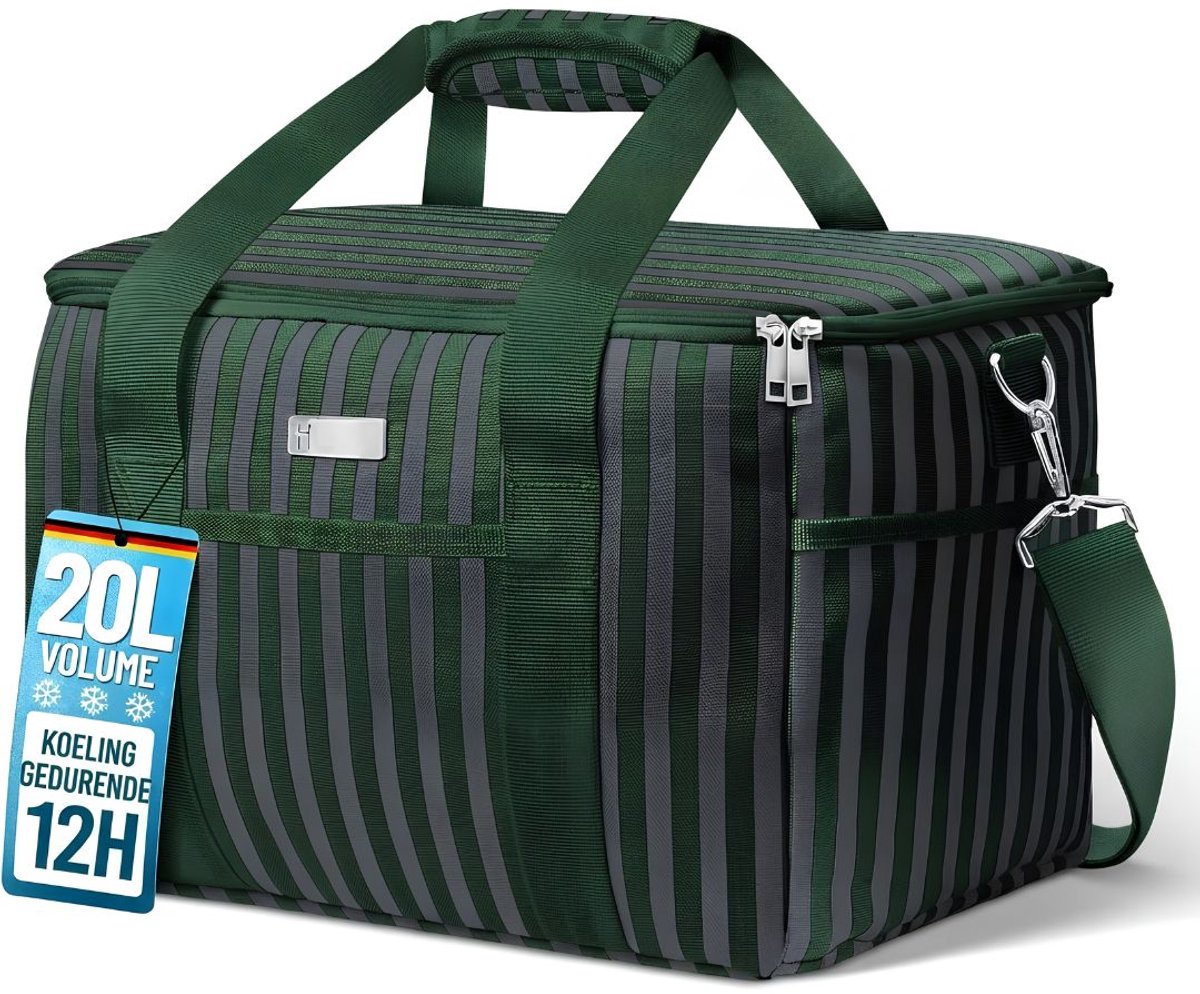 LNMsolutions® Koelbox - Koeltas - Koeltas Lunch - Olijf - 37cm x 23cm x 24cm