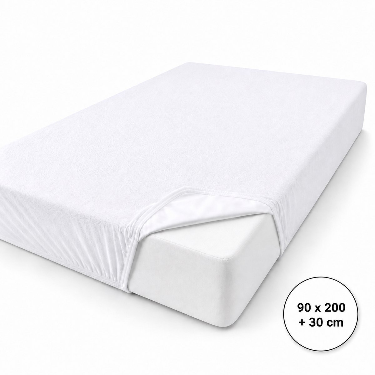 Roden Blue - Matrasbeschermer - 90x200 cm - Waterdicht & Wasbaar - Ademend & Anti-allergisch - Hoekhoog 30cm - Badstof