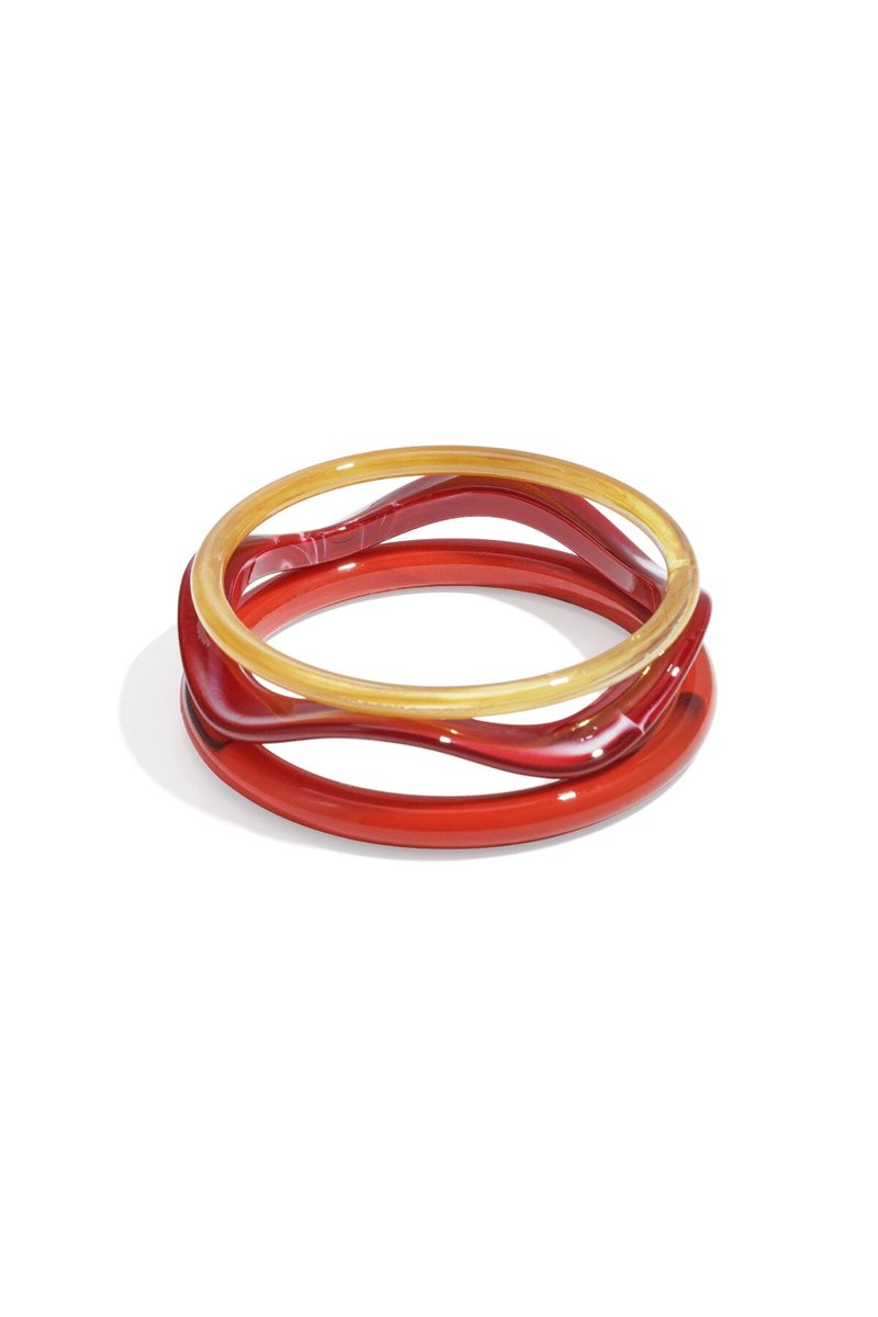 Chic Acrylic - Bangles - Acryl - - Rood