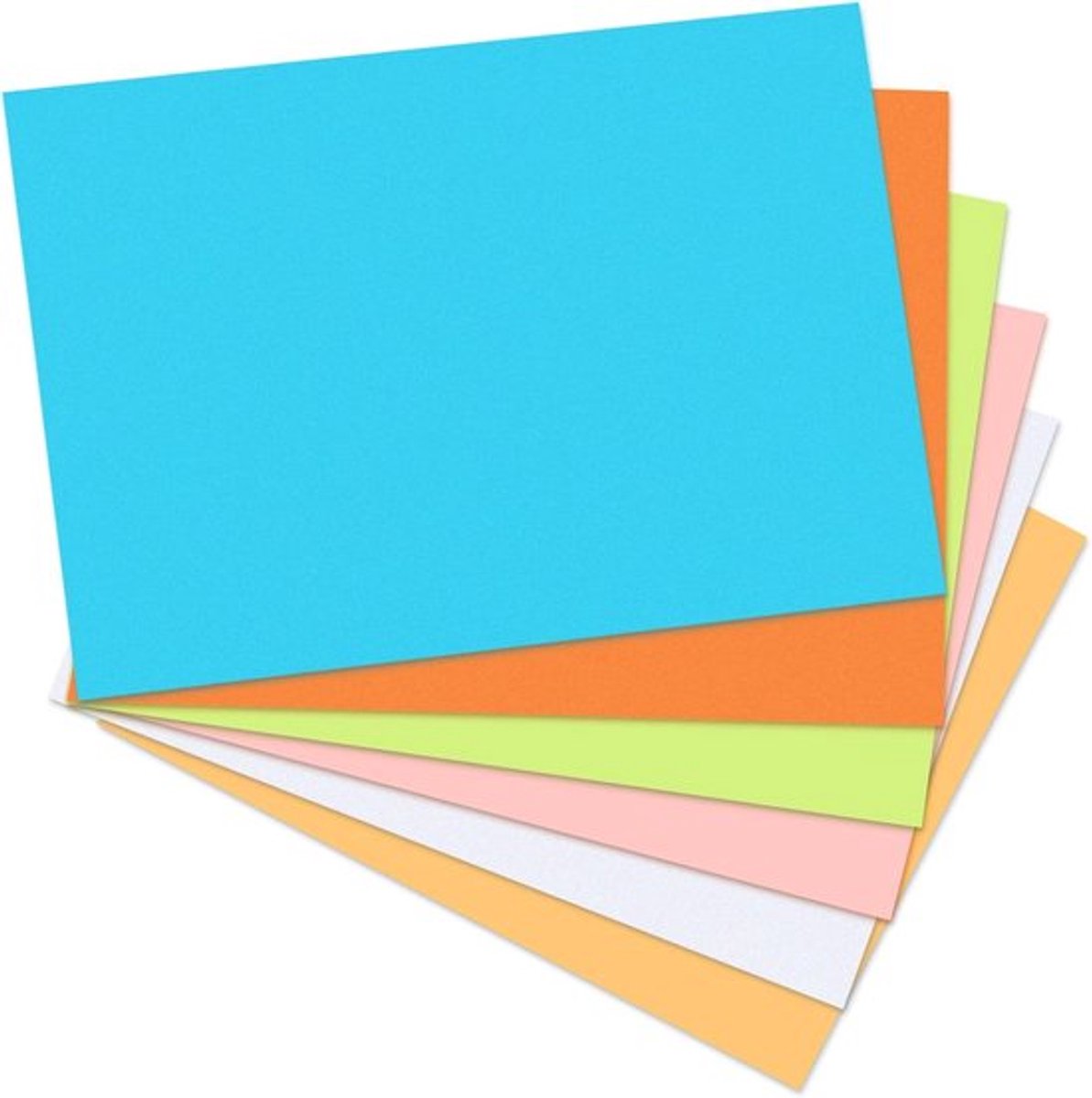 XXL Zelfklevende Notitieblaadjes - 6 Stuks - Groot Formaat - 6 Harmonieuze Pastelkleuren - Voor Whiteboard - Werkplaatsen - Moderatiekaarten - 50 Vellen