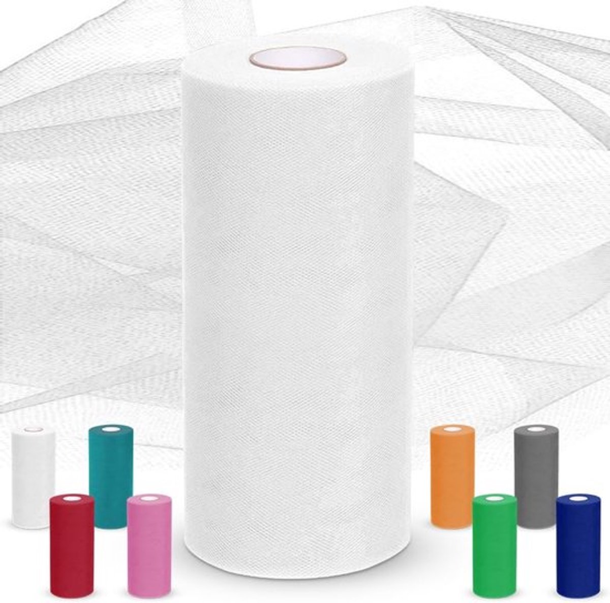 30 cm x 92 m Tulelintrollen voor Bruiloft - Partytutu - Banketkleding - Knutseldecoratie (Wit)