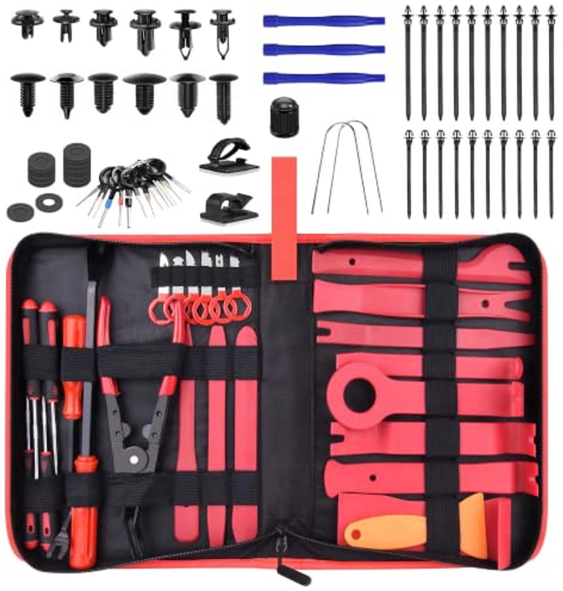 Auto Demontagegereedschap Set 250-delig – Voor Bekleding, Clips & Autoradio – Inclusief Opbergtas