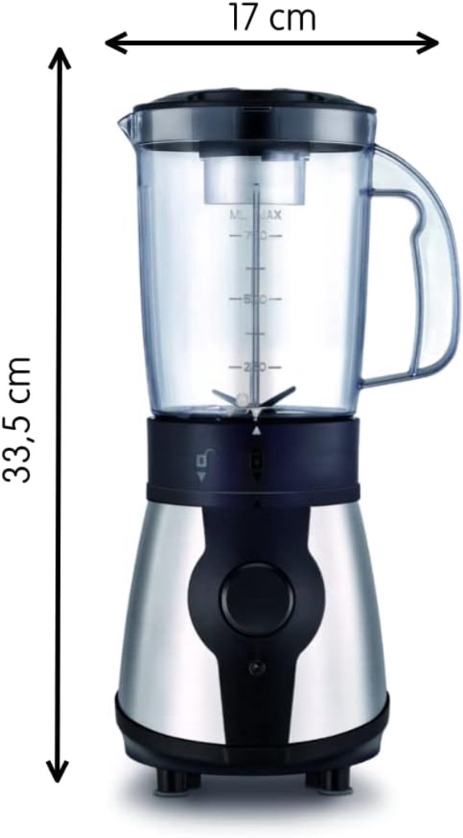 Lìon® Blender - Smoothieblender - Krachtige Blender - Zwart/Zilver - 17cm x 17cm x 34cm van Lion — afbeelding 2