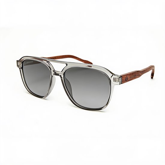Wooda® Zonnebril Aviator - Transparant - Gepolariseerd - Wooda Roca Llisa TR Verde van Wooda — afbeelding 2