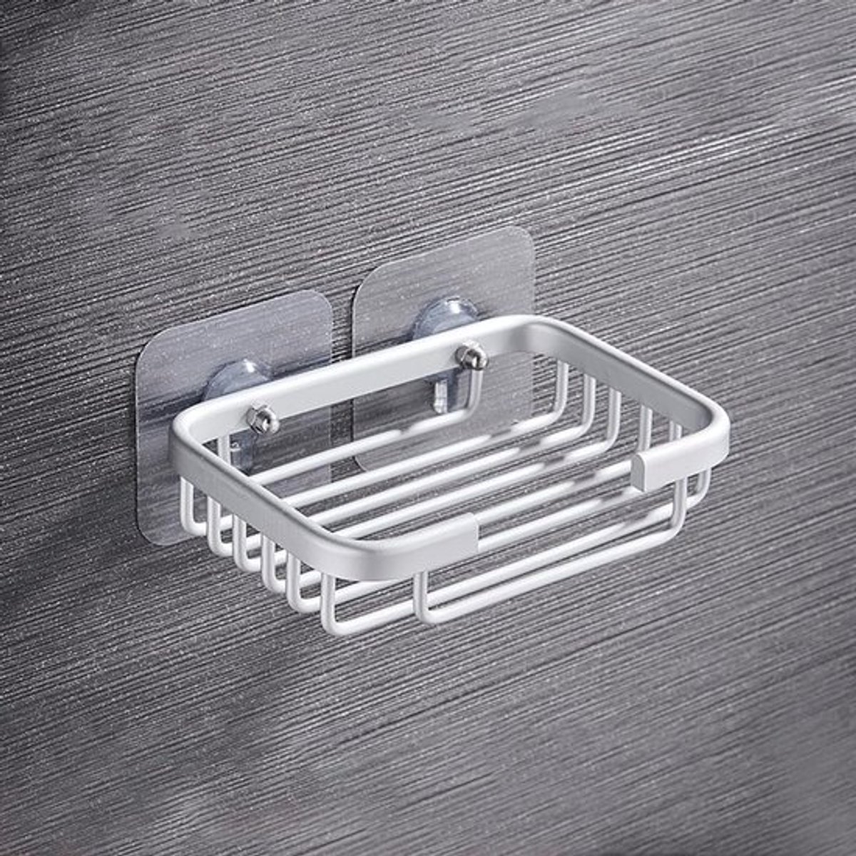 Zeepbakje - Duurzaam Aluminium - Wandmontage - Antislip Zuignap - Ruimtebesparend - 13x9x3cm - Corrosiebestendig - Zeepdispenser
