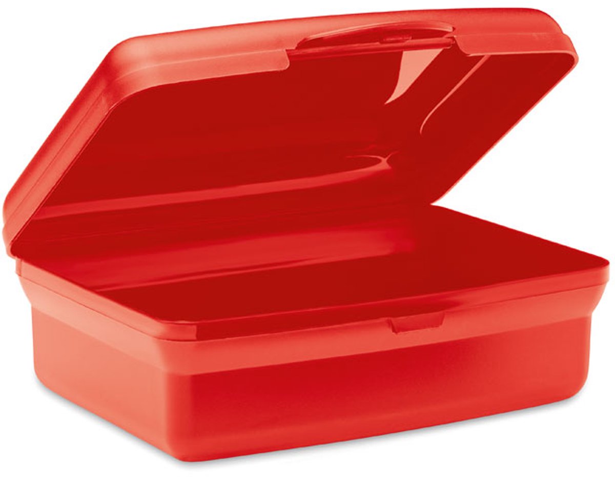 Lunchbox in PP met kliksluiting. Inhoud: 800 ml. Rood