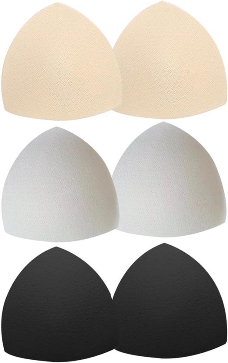 Ademende Driehoekige Tepelbedekkers - Set van 6 Stuks - beige - Borstbescherming - Afneembaar - Dames en Meisjes - Comfortabel - Absorberend