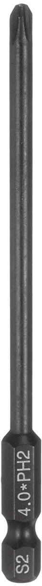 Phillips Schroevendraaier Bit Set PH2 met 1/4" Sechskantschacht 100mm