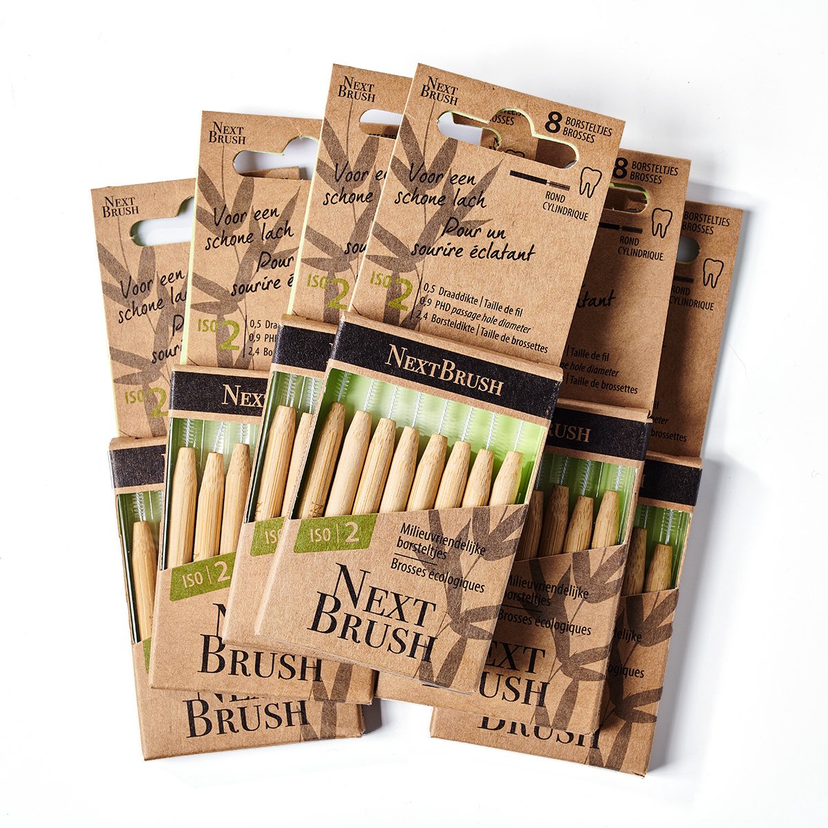NextBrush - Interdentale ragers van bamboe – 48 stuks - ISO 2 – 2,4 mm - (Melamine-vrij)