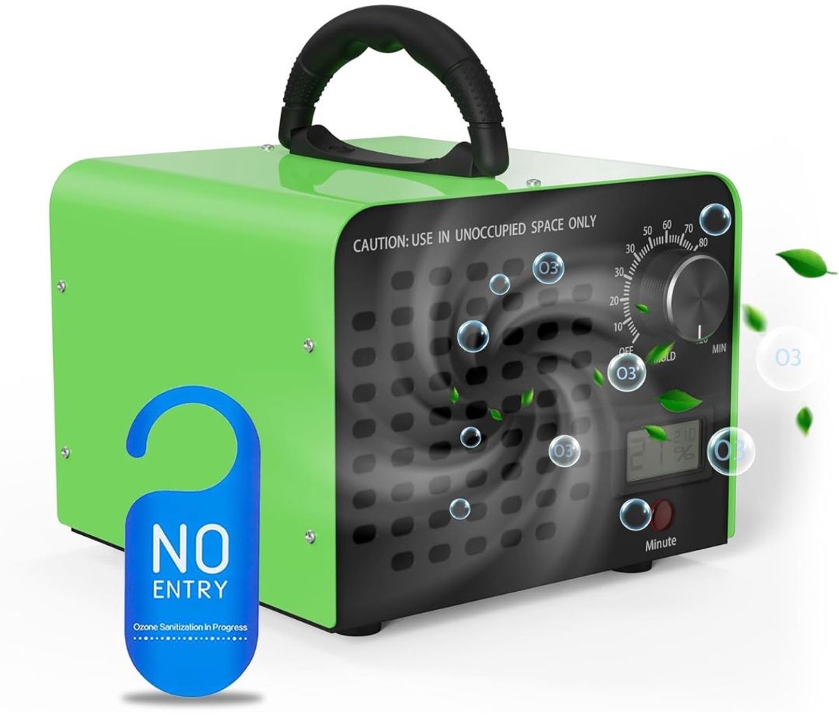 LNMsolutions® Ozon Generator - Ozon Luchtreiniger - Ozongenerator - Groen - 18cm x 18cm x 15cm