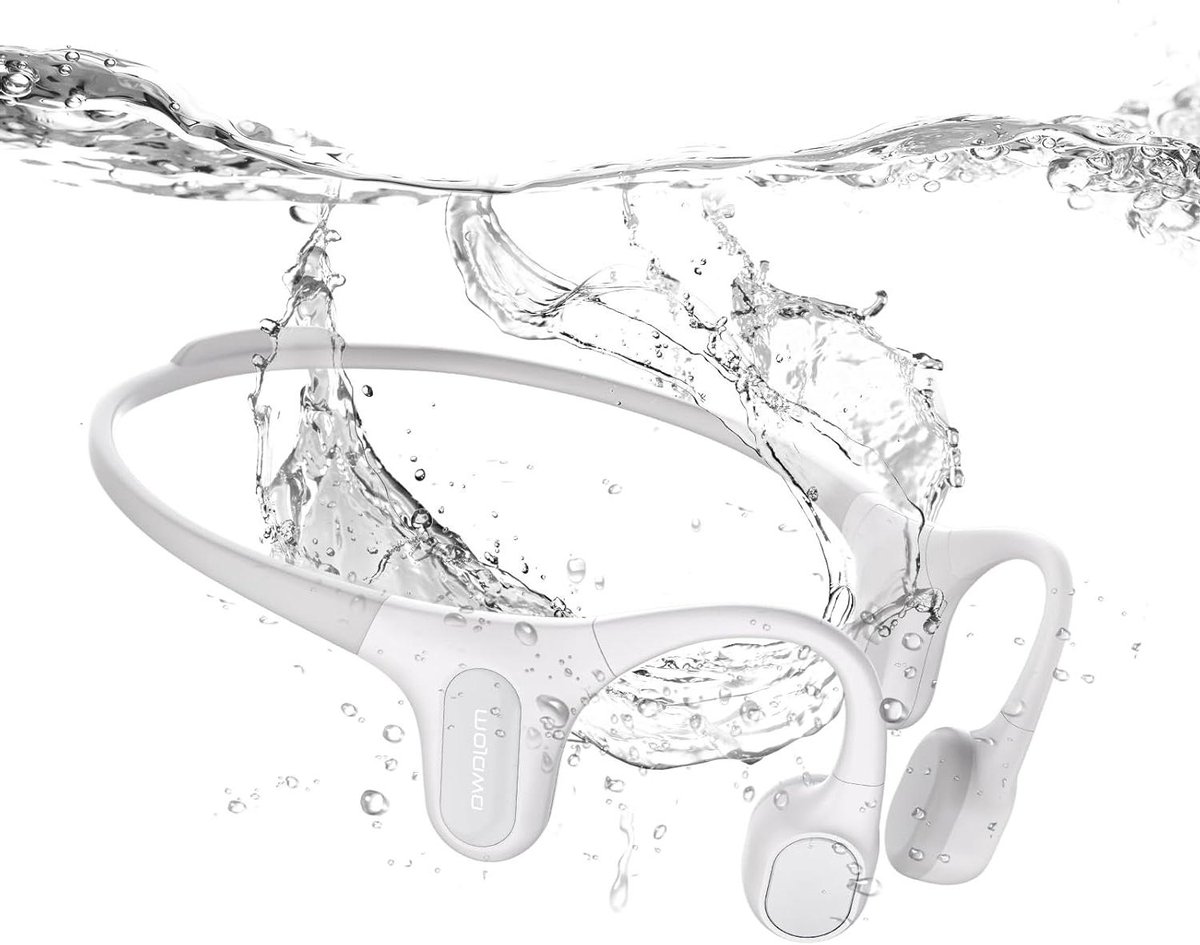 Beengeleiding Hoofdtelefoon - Open-Ear Koptelefoon - Sport en Zwemmen - 32GB MP3 Opslag - IP68 Waterdicht - Grijs