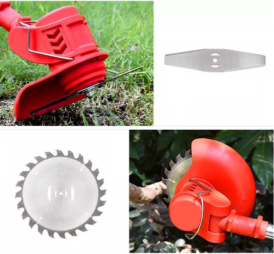 Accu Grastrimmer - Elektrische Onkruidmaaier - Bosmaaier - Kantenmaaier - 21V - 650W - 3 Soorten Messen - 2000mAh - 130 cm - Voor Tuin Gazon en Struiken — afbeelding 3