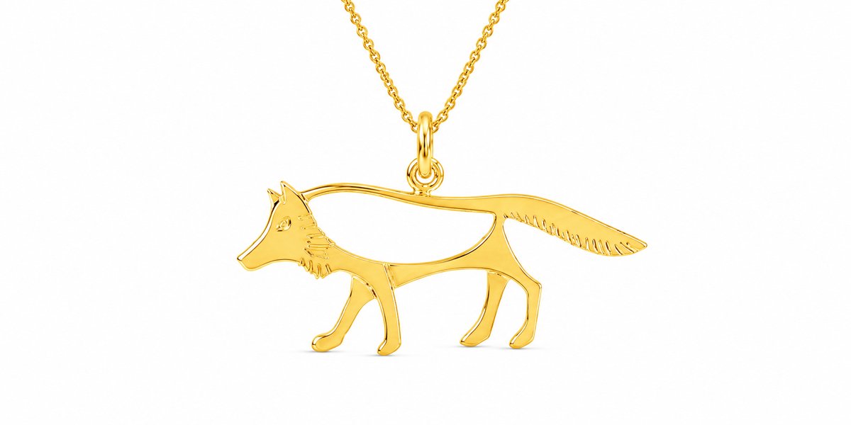 AuBor ®. Hanger. Goud. De wolf.