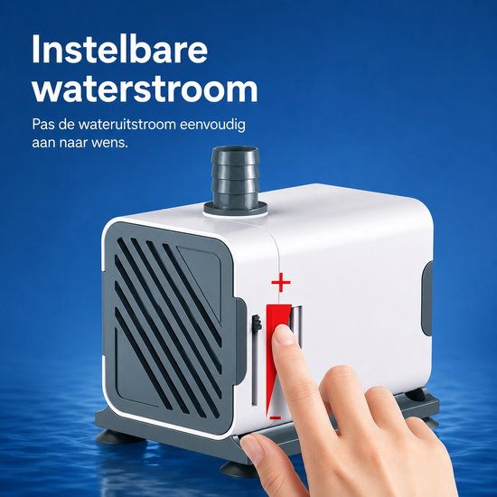 DPLUNIQ Waterpomp - Aquarium - Filterpomp - Filter - Circulatie - 220V - Lage Geluidsniveau - Multifunctioneel - Zuignap - Grijs