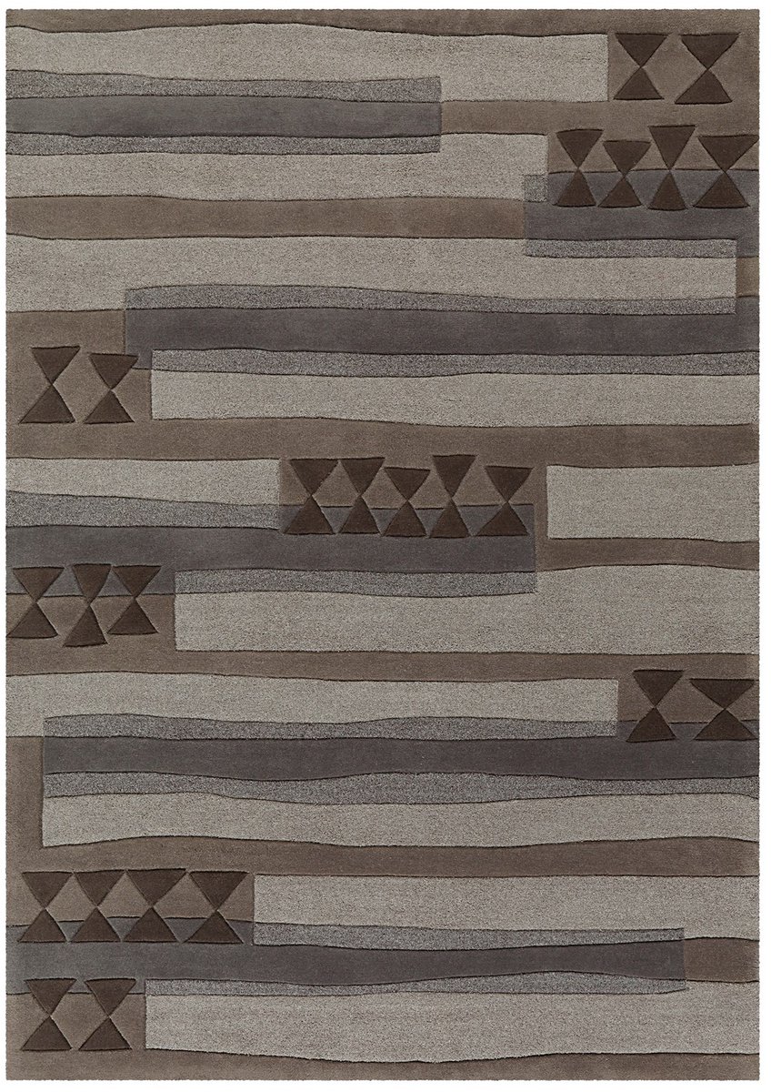 Padiro laagpolig vloerkleed 170 x 240 cm - olijfgroen - modern abstract design - geschikt voor vloerverwarming - van modacryl