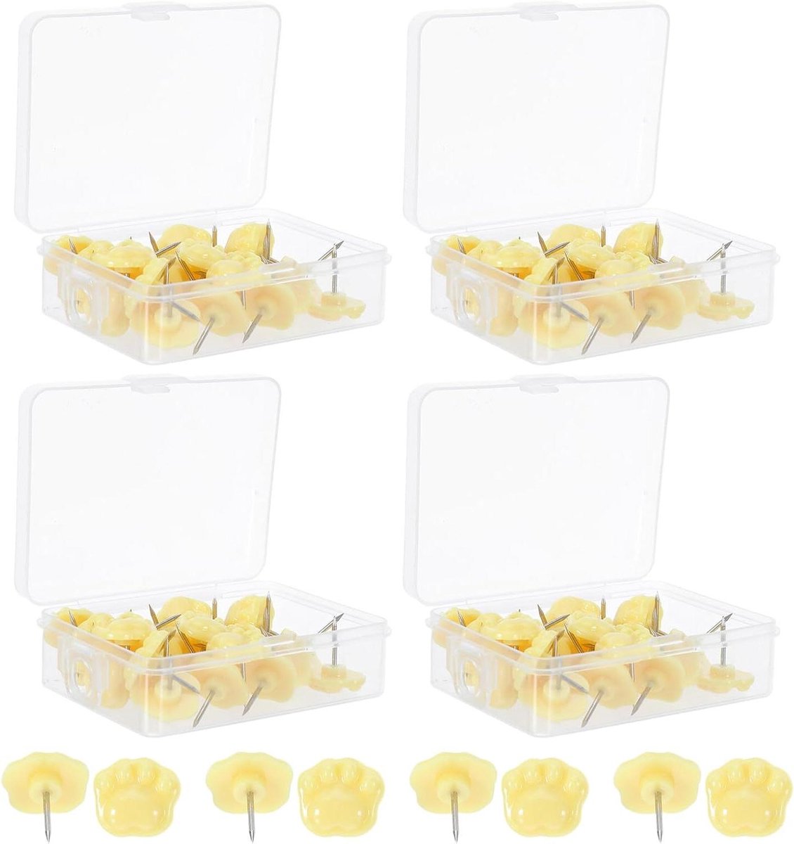 Berenklauw Punaises - Poot Punaises Decoratief - Documenten Bevestigen - Klauwvorm Ontwerp - 1.60x1.60x1.40CM - Geel