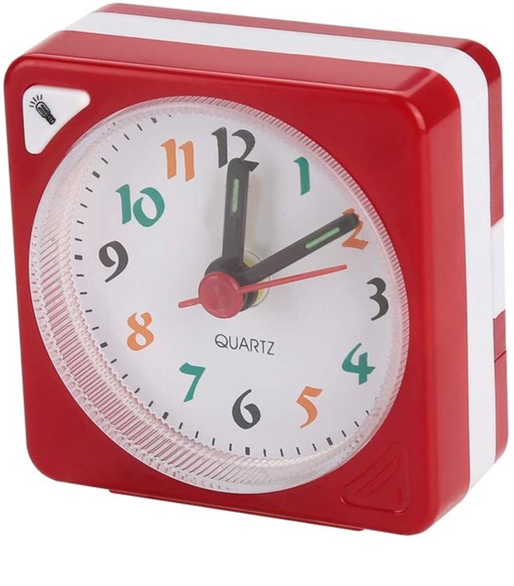 Reiswekker Compact - Digitale Klok - Stille Miniklok - Batterij-aangedreven - Sluimerlicht - 2,17 Inch Scherm