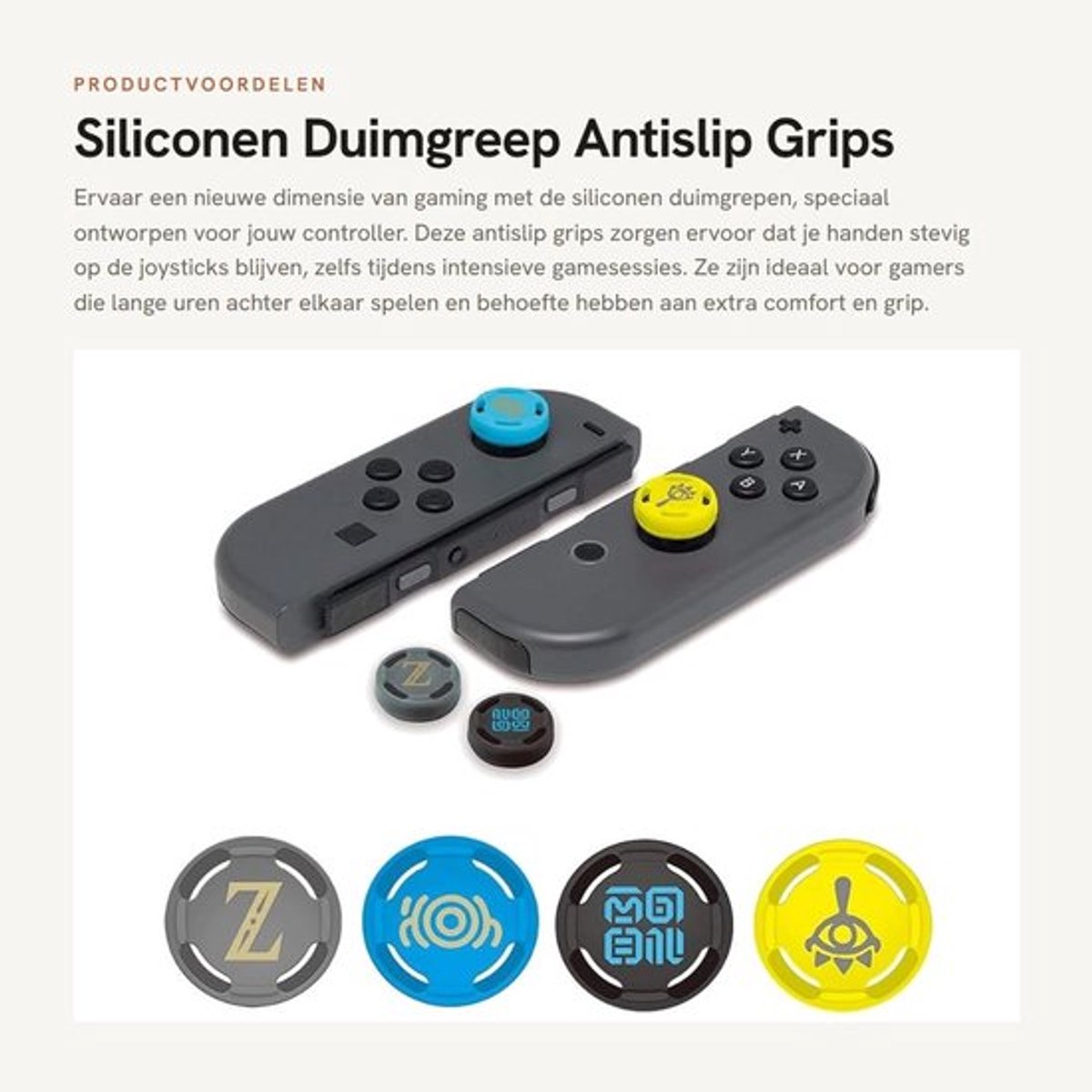 Duimgreep Antislip - Siliconen Grips - Vervangende Knoppen - Ergonomisch Ontwerp - 4 Stuks - Bescherming tegen Wippen - Controller Grips