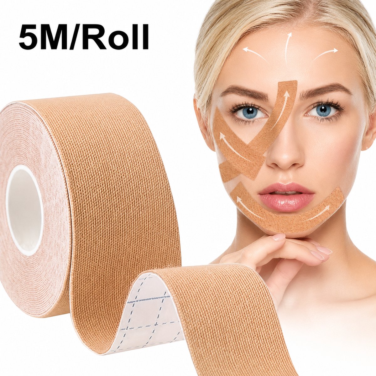 Face Tape – Beauty - Face Lift – Gezicht - Cure - 2,5 cm x 1,5 m