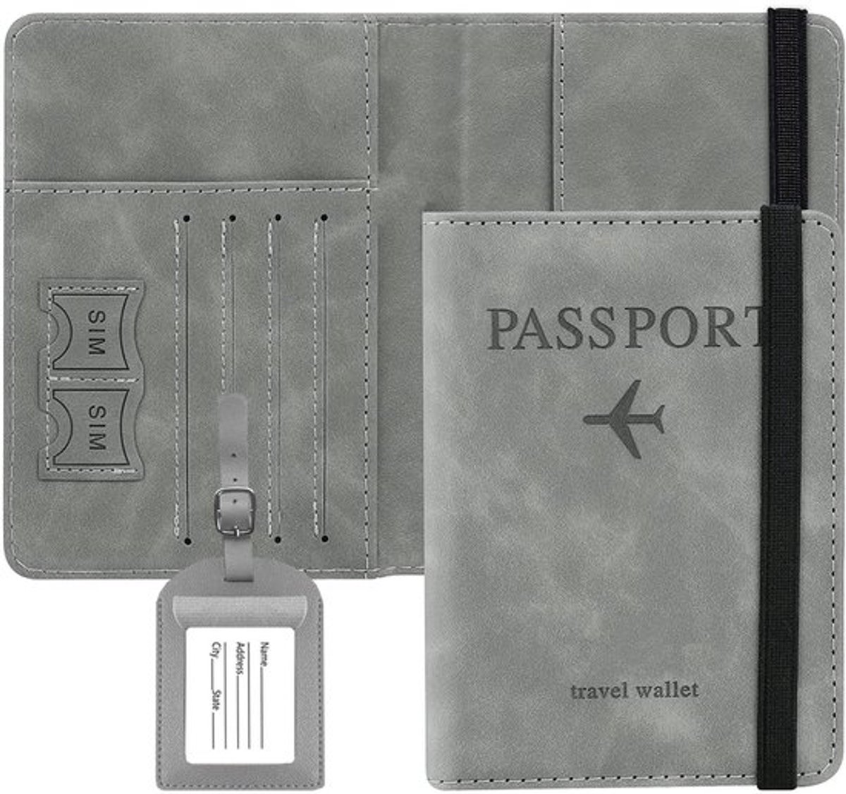 Paspoorthoes RFID-blokkerend - Documenthouder - Paspoorthouder - Creditcardhouder - Lichtgewicht - Duurzaam PU materiaal